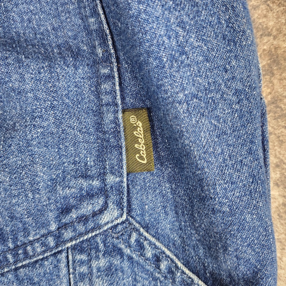 Cabela's Denim Utility Shorts Mens 40 Blue Carpenter Relaxed Elastic Waist ST130 - Picture 12 of 16